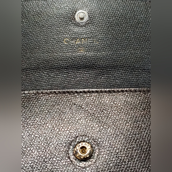 Black Chanel Authentic Trifold Wallet - Picture 5 of 8